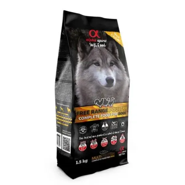 alpha spirit Dog  Complete Soft Food Freiland-Geflügel 1,5 kg